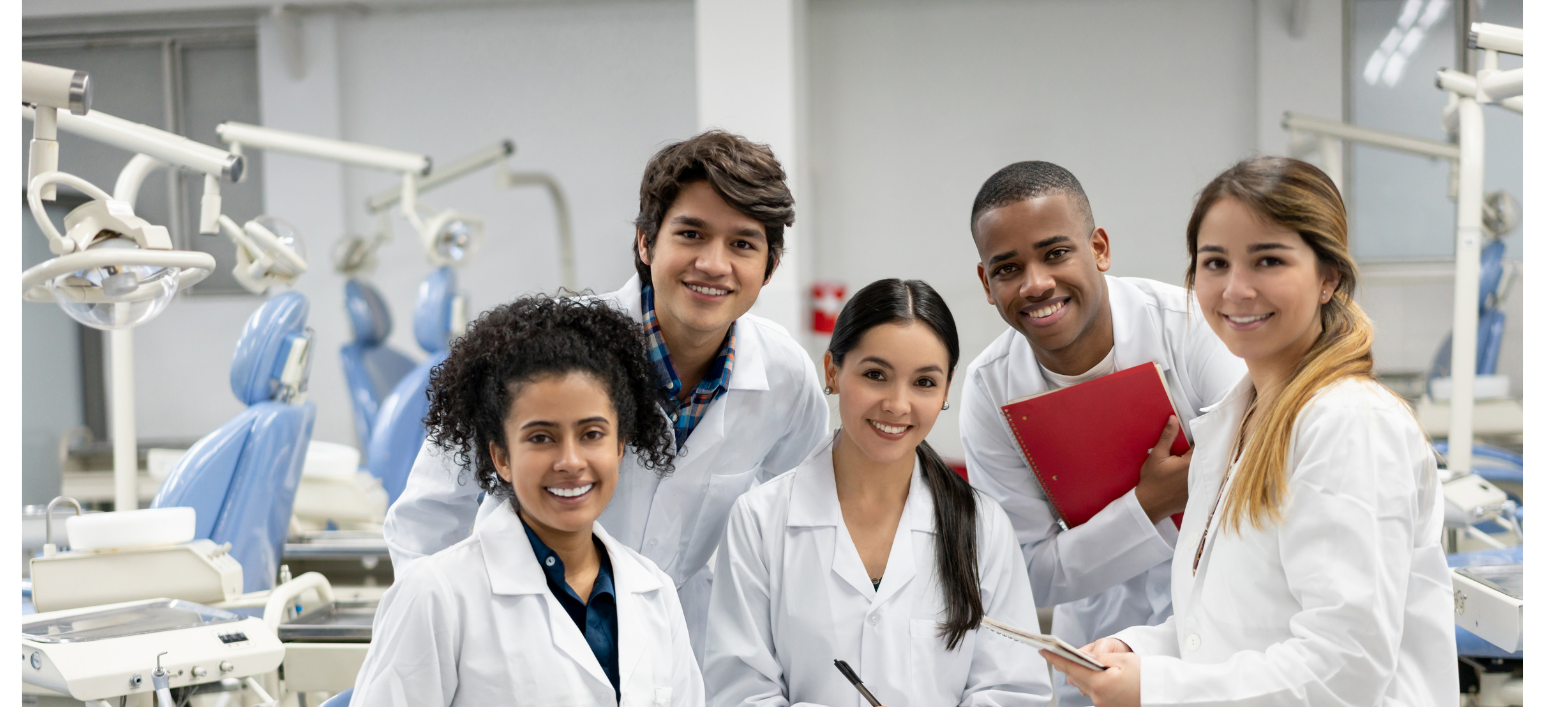Medical students in a group photo setting